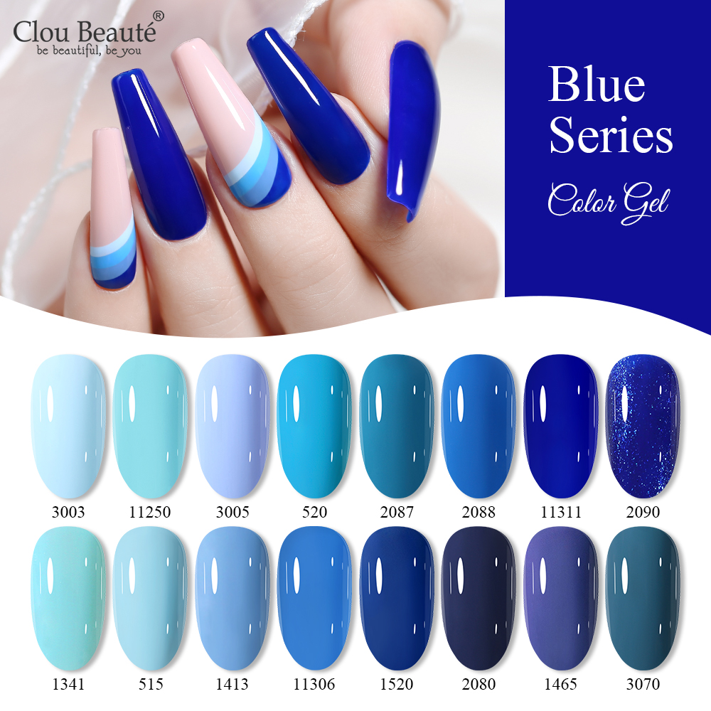 Nail Art One Piece - Clou Beaute série bleue vernis à