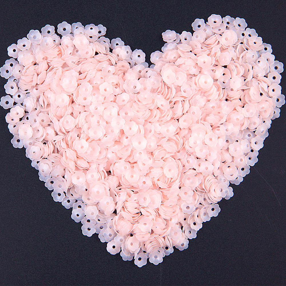 Nail Art Lotso - Paillettes de fleurs roses mates 6mm,
