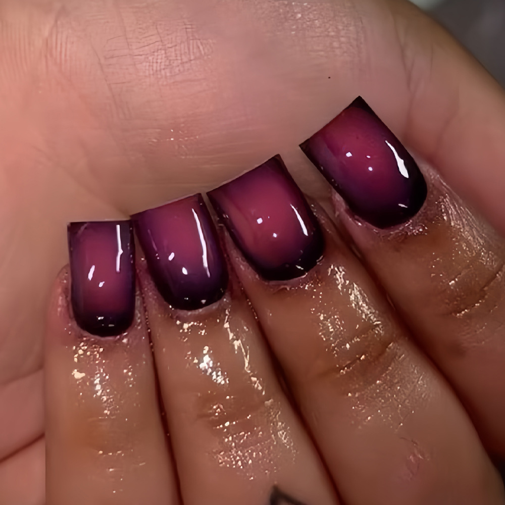 Nail Art Fake - Faux ongles carrés courts pour femmes,