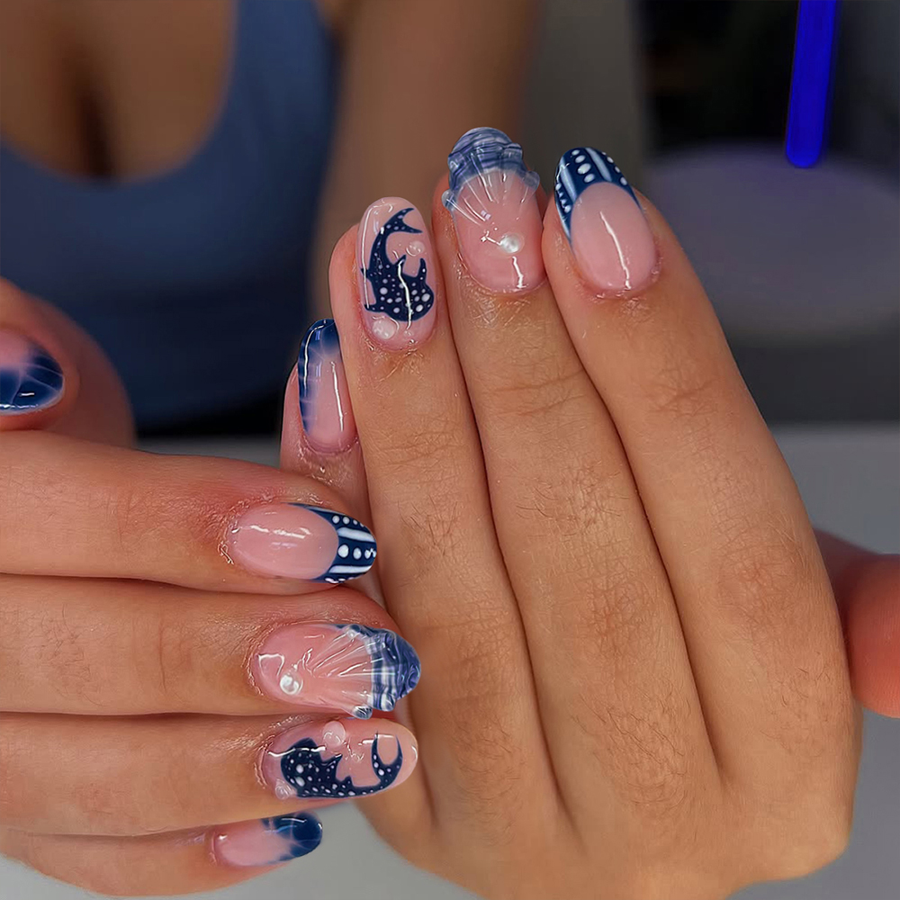 Nail Art Fake - 24 faux ongles en gel 3D