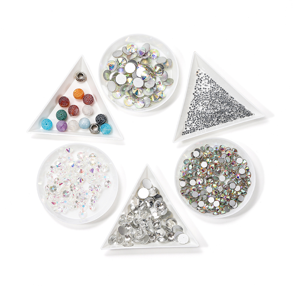 Nail Art Lotso - Conteneur blanc en plastique pour bijoux,