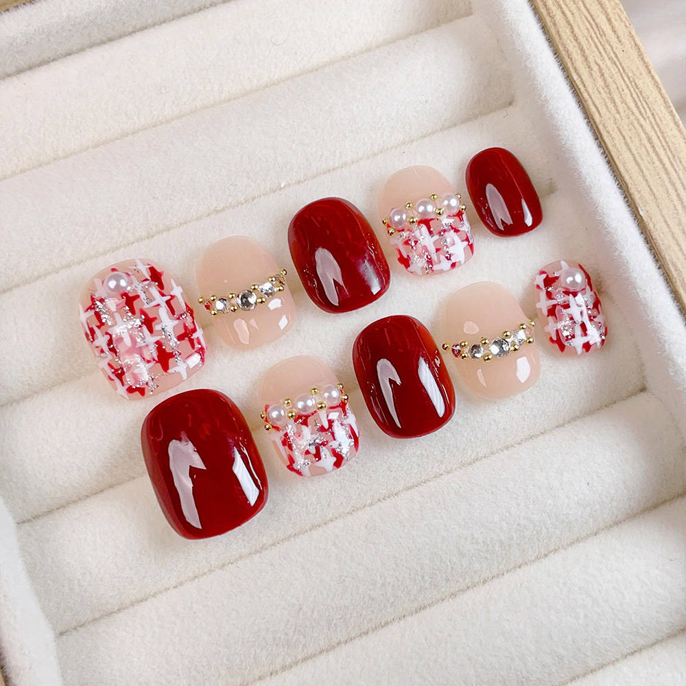 Nail Art Fake - Kit de 10 faux ongles courts