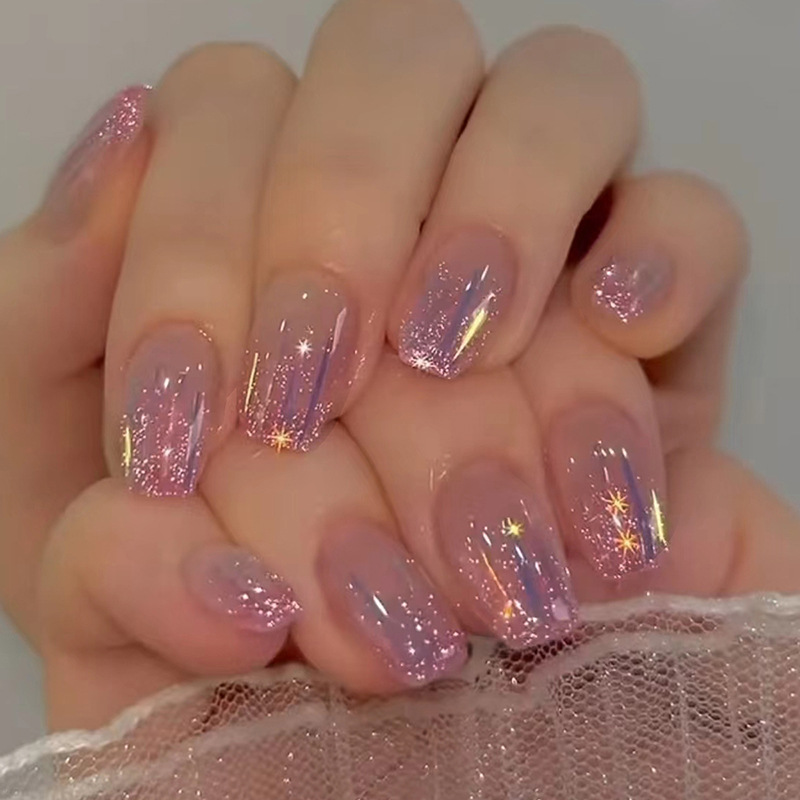 Nail Art Simple - Faux ongles rayés portables Spice Girls,