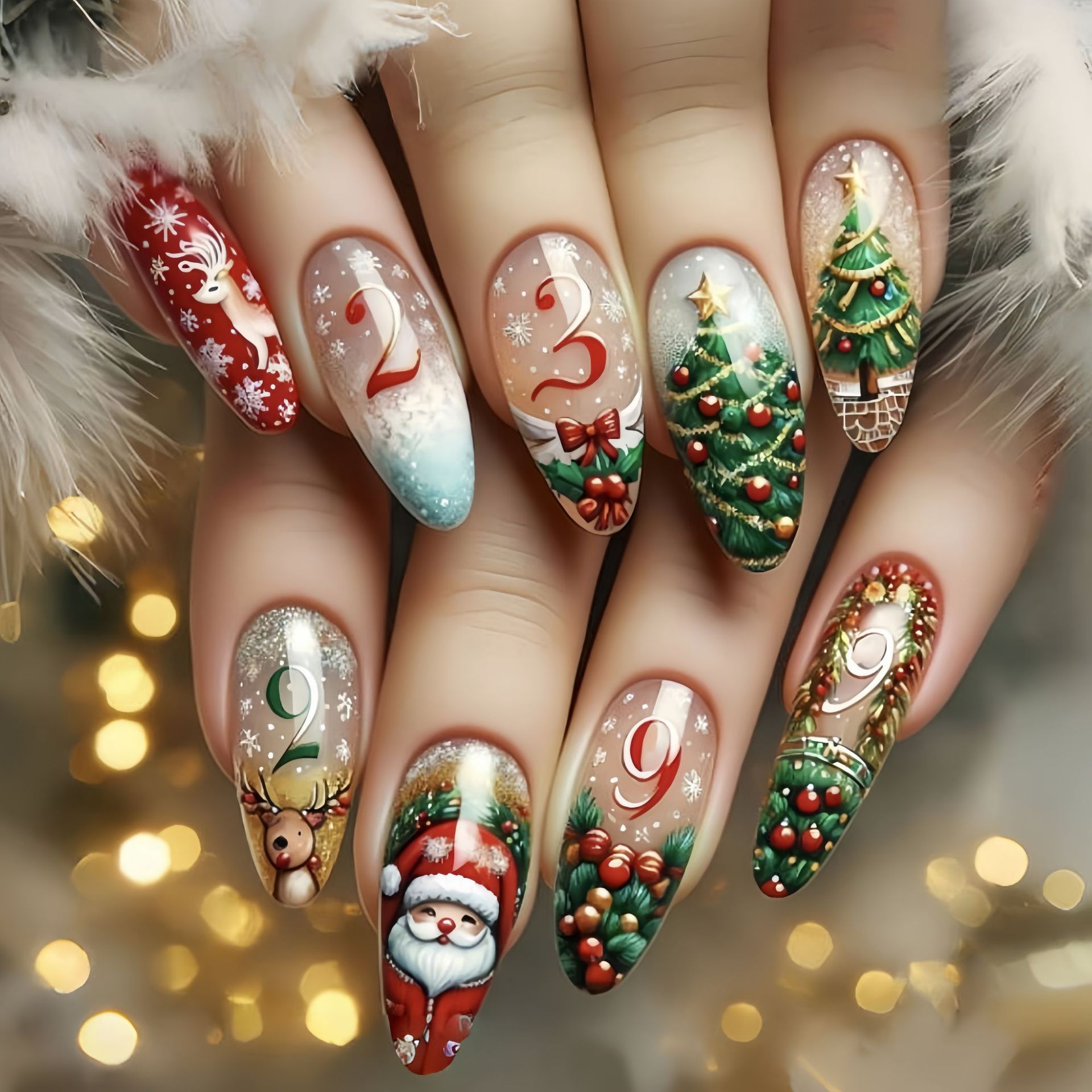 Faux ongles moyens pour fête d - Nail Art Fake avis et prix