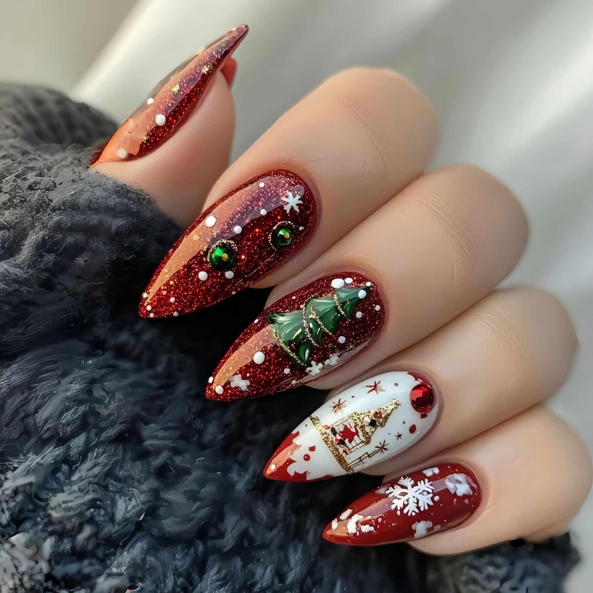 Faux ongles moyens pour fête d - Nail Art Fake avis et prix