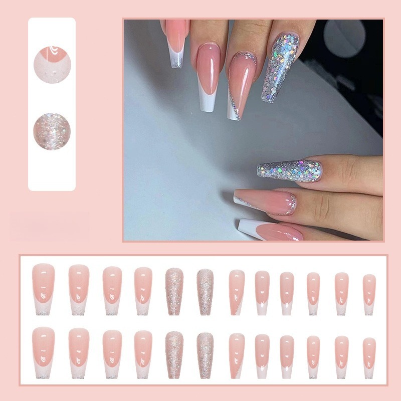 24 pièces/ensemble longs Balle - Nail Art Simple avis et prix