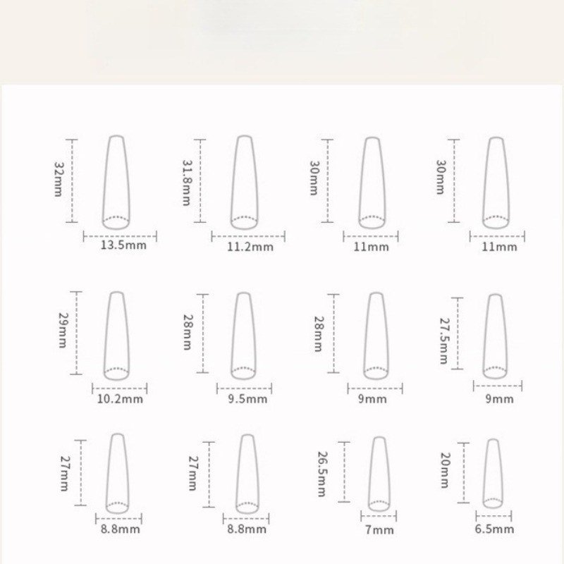 24 pièces/ensemble longs Balle - Nail Art Simple avis et prix