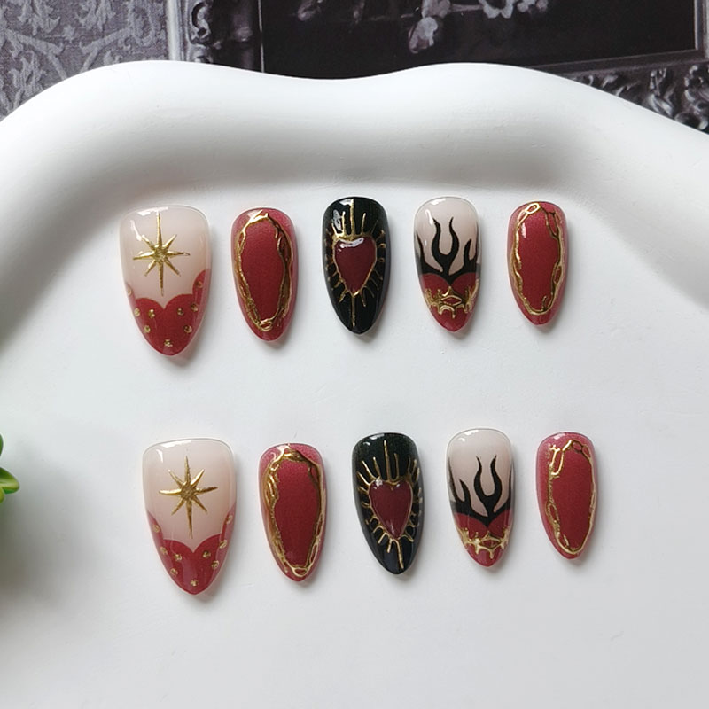 Lot de 10 faux ongles courts f - Nail Art Eye Cat avis et prix