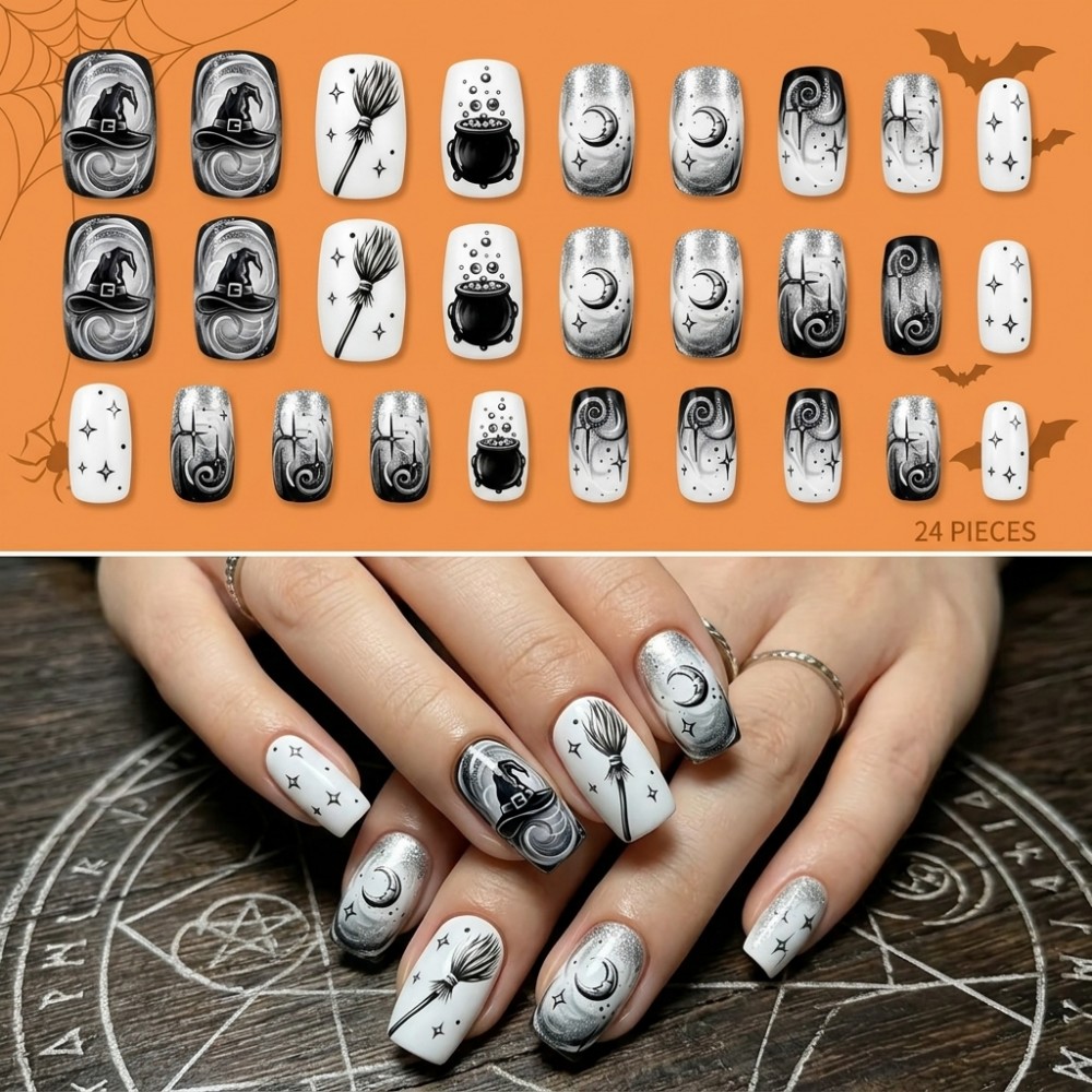 24 faux ongles longs stiletto  - Nail Art Vampire avis et prix