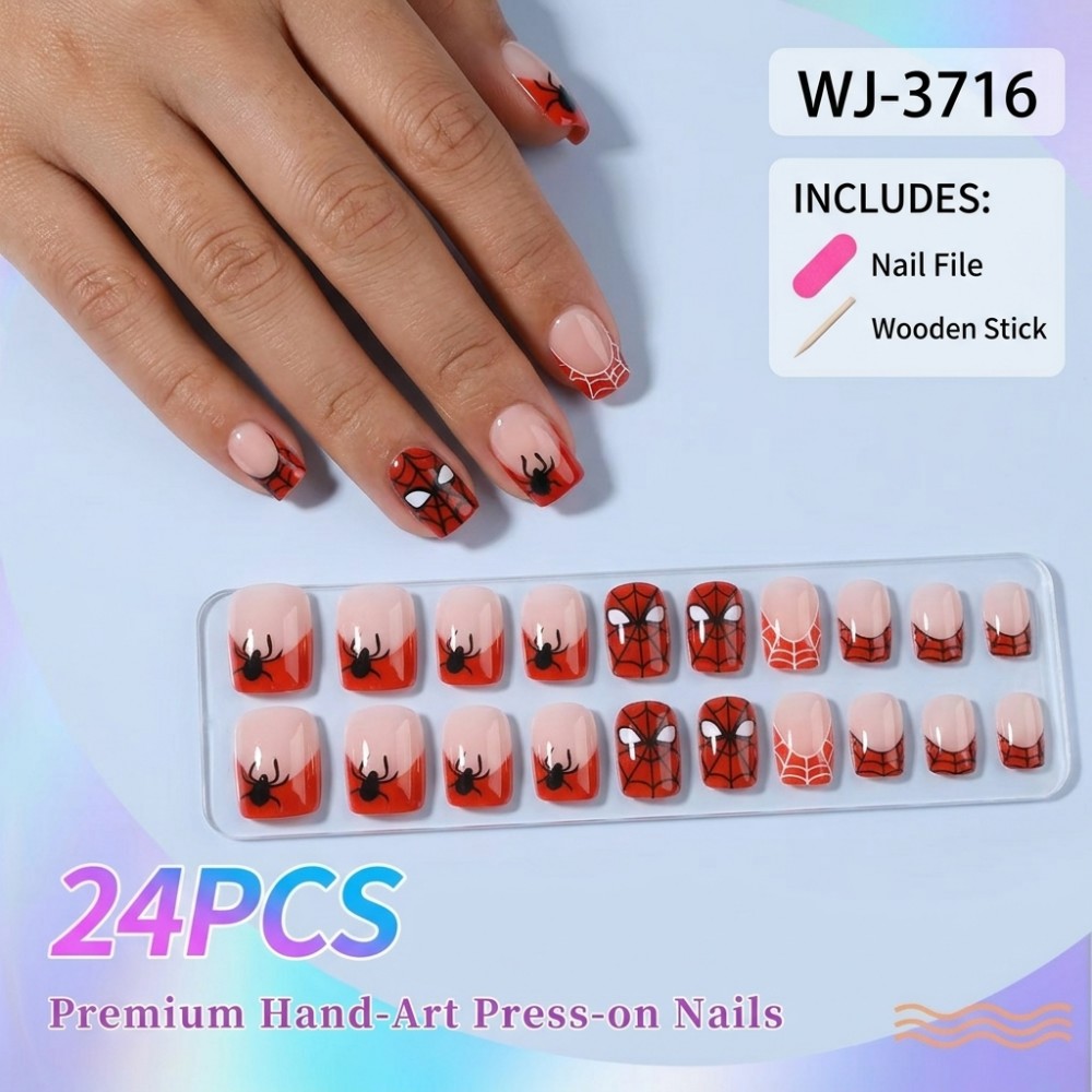 24 faux ongles longs stiletto  - Nail Art Vampire avis et prix