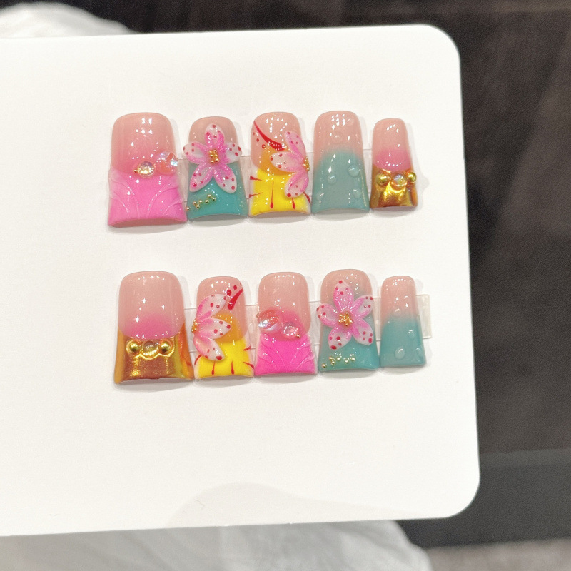 10 pièces Style océan faux ong - Nail Art Fake avis et prix