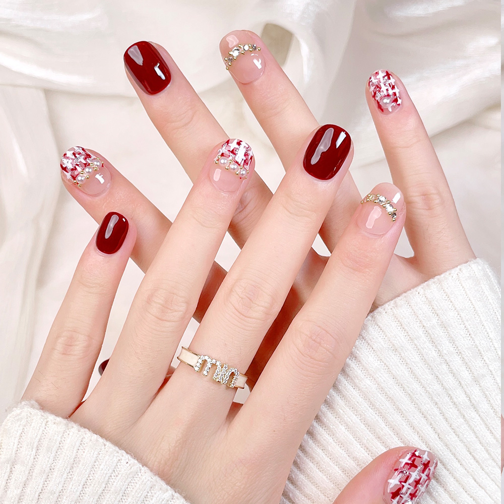 Kit de 10 faux ongles courts c - Nail Art Fake avis et prix