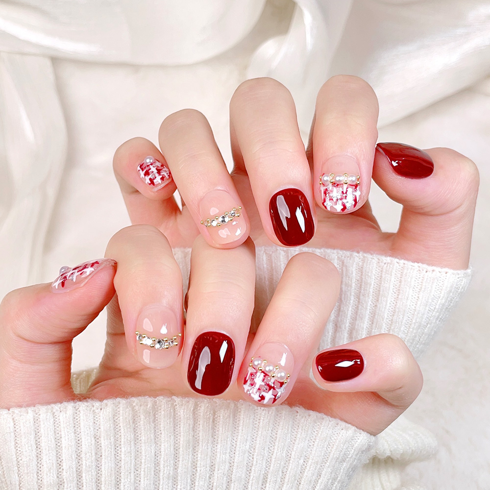 Kit de 10 faux ongles courts c - Nail Art Fake avis et prix